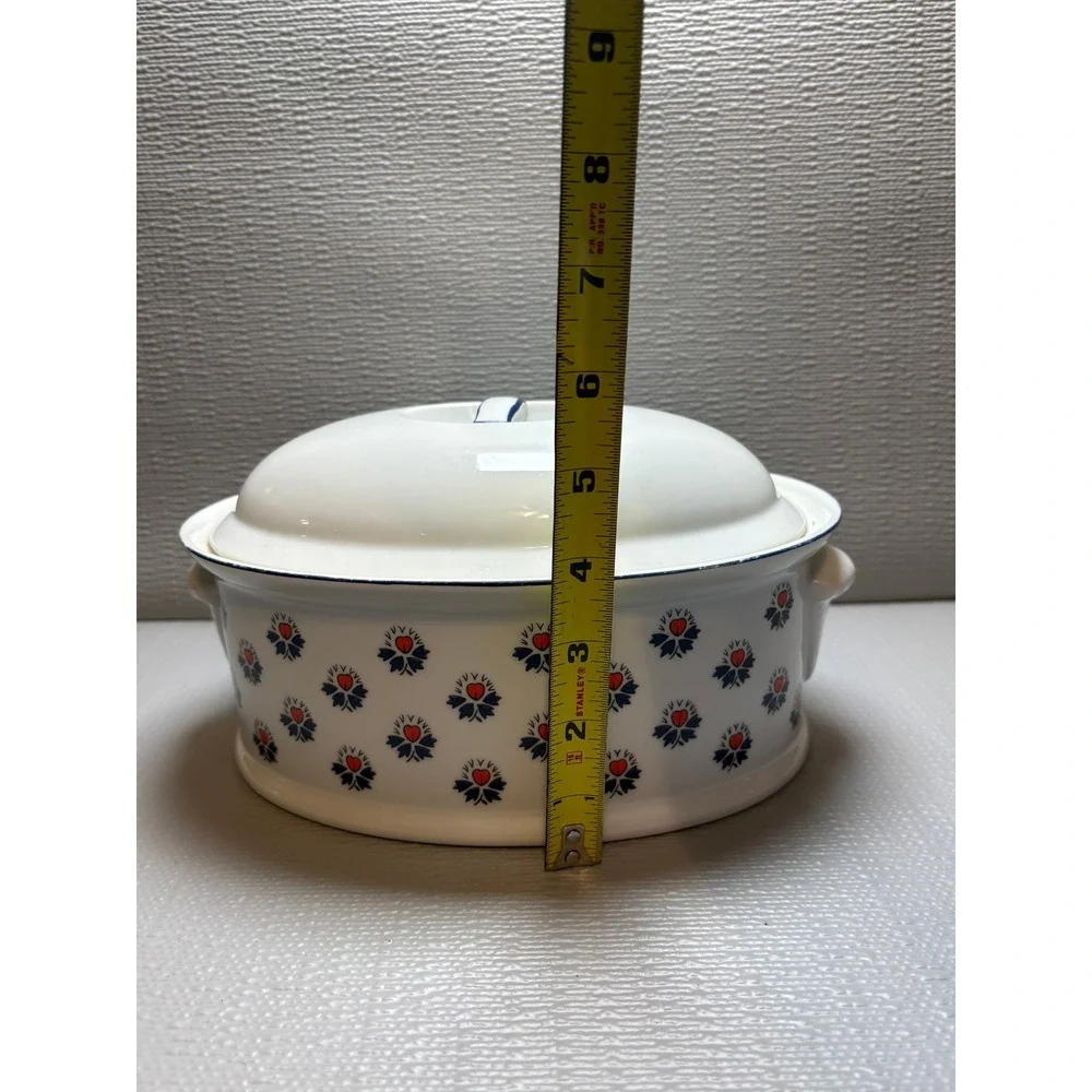 Schmid‎ Brasserie Souleiado Print Oval Covered Casserole Dish French Provencal